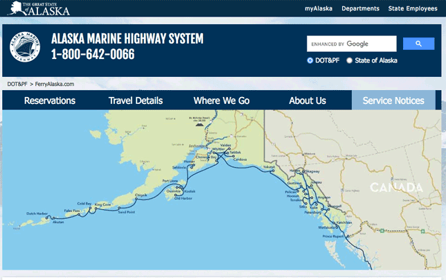 Alaska's
Ferry System - The Marine Highway