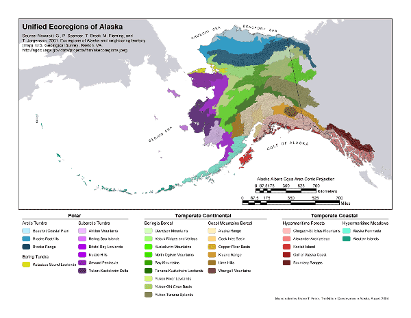 Alaska's Ecosystems Map - USGS 2001