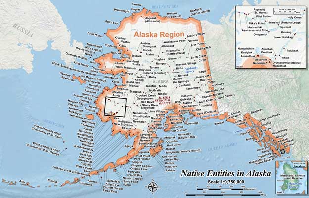 Alaska Native Villages / Entities - Map